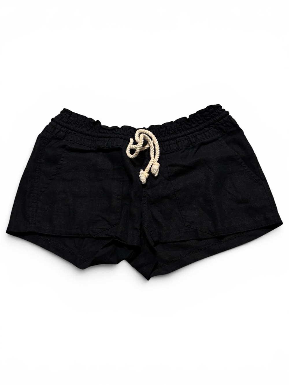 Roxy Black Linen Blend Shorts - Size Small - Picture 1 of 8